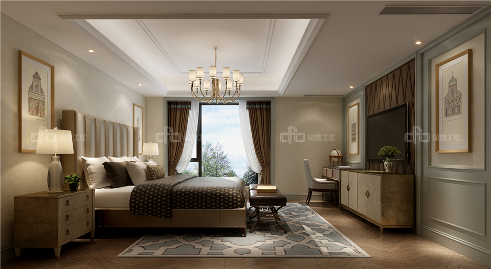 美式全屋整木定制風格，臥室效果圖大全(圖5)