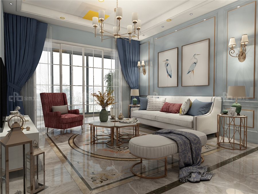 80㎡小戶(hù)型裝修效果圖 法式風(fēng)格整木定制(圖2)