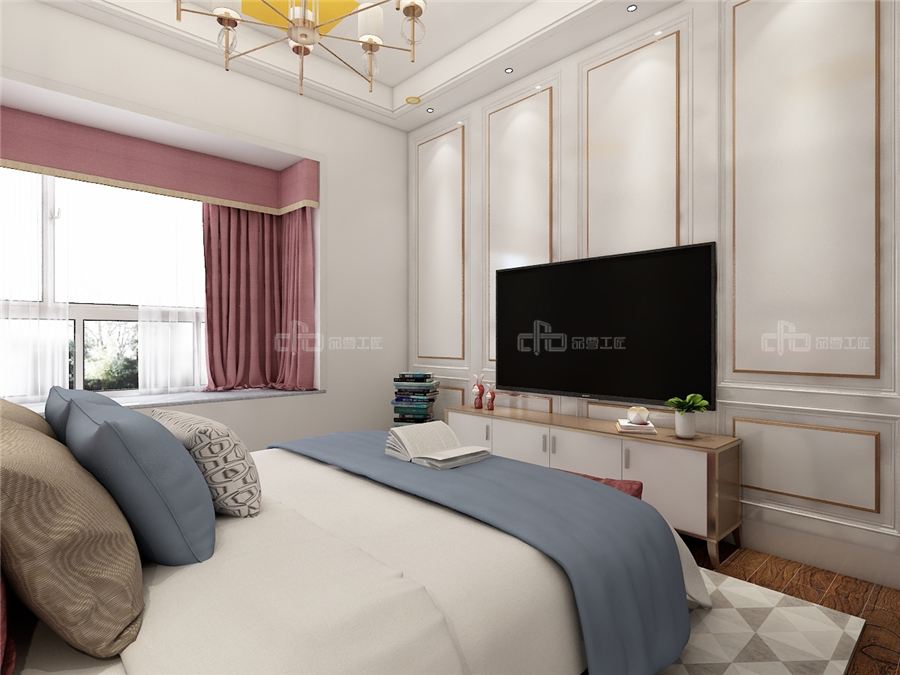 80㎡小戶(hù)型裝修效果圖 法式風(fēng)格整木定制(圖9)