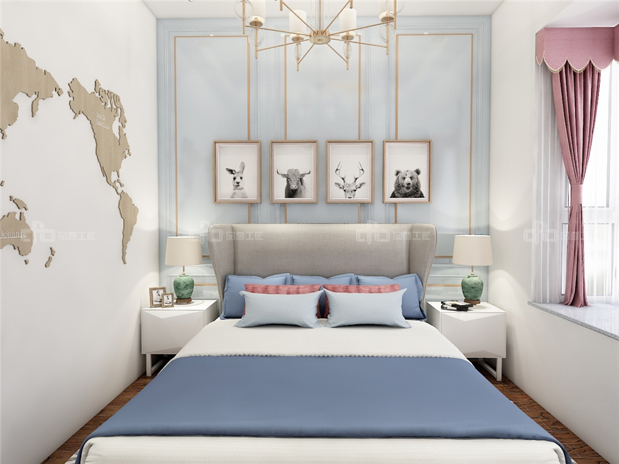 80㎡小戶(hù)型裝修效果圖 法式風(fēng)格整木定制(圖10)