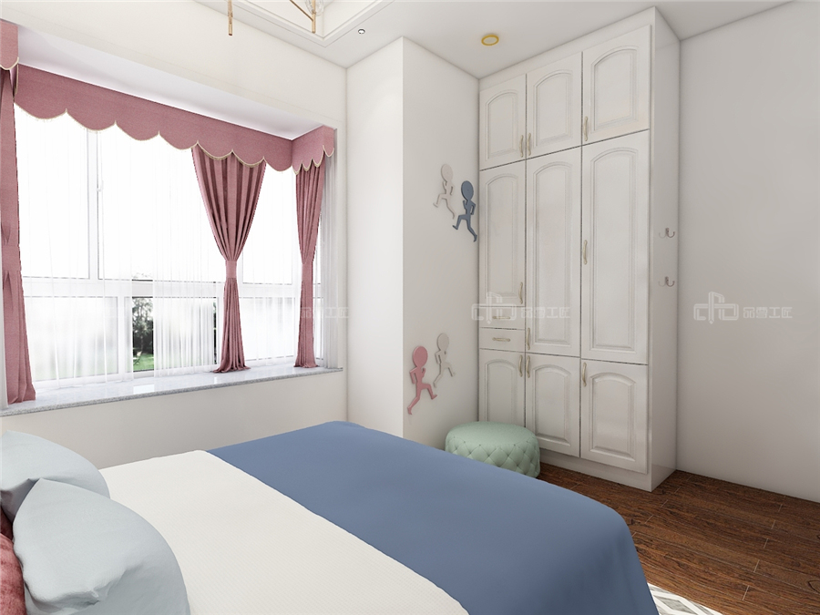 80㎡小戶(hù)型裝修效果圖 法式風(fēng)格整木定制(圖11)