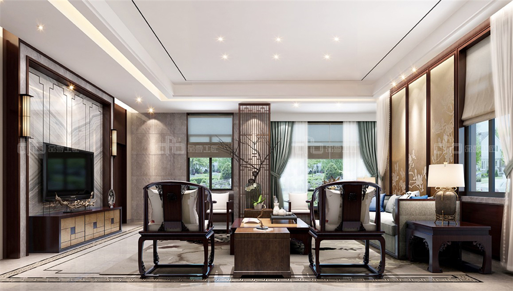 繁華之下，縱享從容、儒雅的新中式居所(圖2)