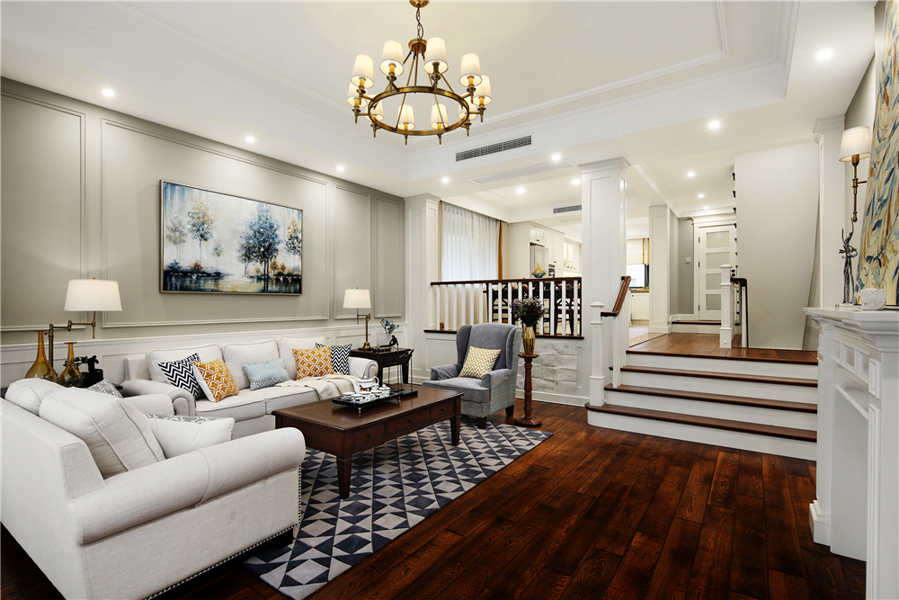 客廳沙發(fā)除了配茶幾，還能搭配什么？(圖1)