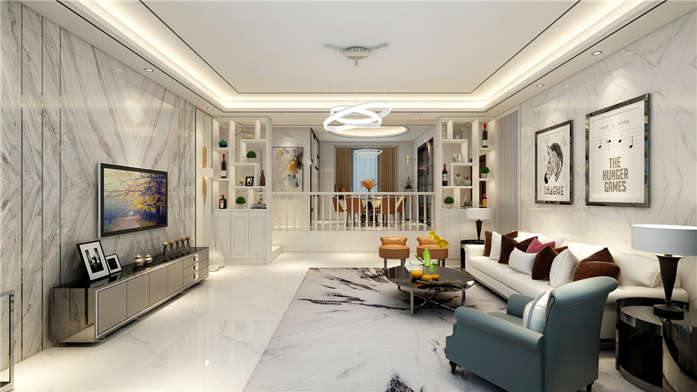 全屋定制怎么設(shè)計(jì)客餐廳的隔斷？(圖3)