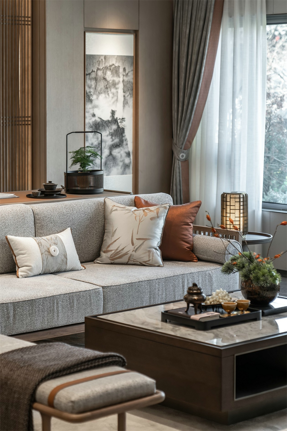 整木定制新中式風(fēng)格，125㎡樣板房賞析(圖8)