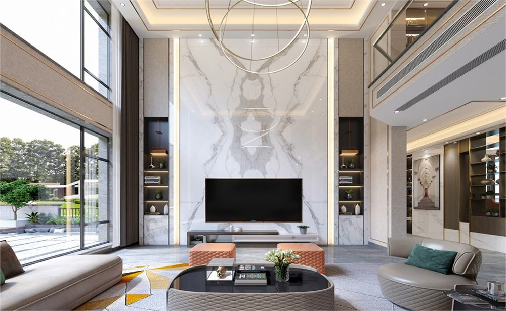 400㎡別院實(shí)拍，詩畫意境輕奢風(fēng)格(圖6)