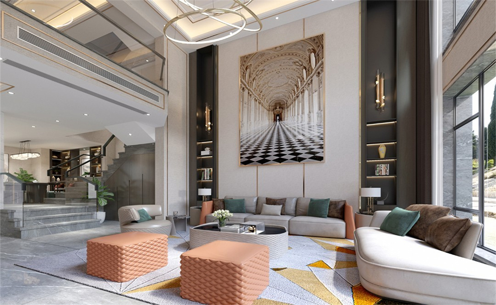 400㎡別院實(shí)拍，詩畫意境輕奢風(fēng)格(圖5)