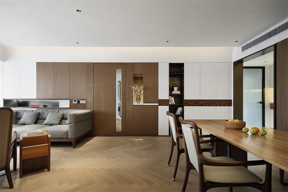 200㎡大平層整木定制，現(xiàn)代極簡風(fēng)格(圖7)