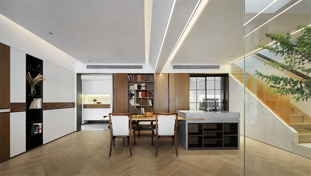 200㎡大平層整木定制，現(xiàn)代極簡風(fēng)格(圖10)