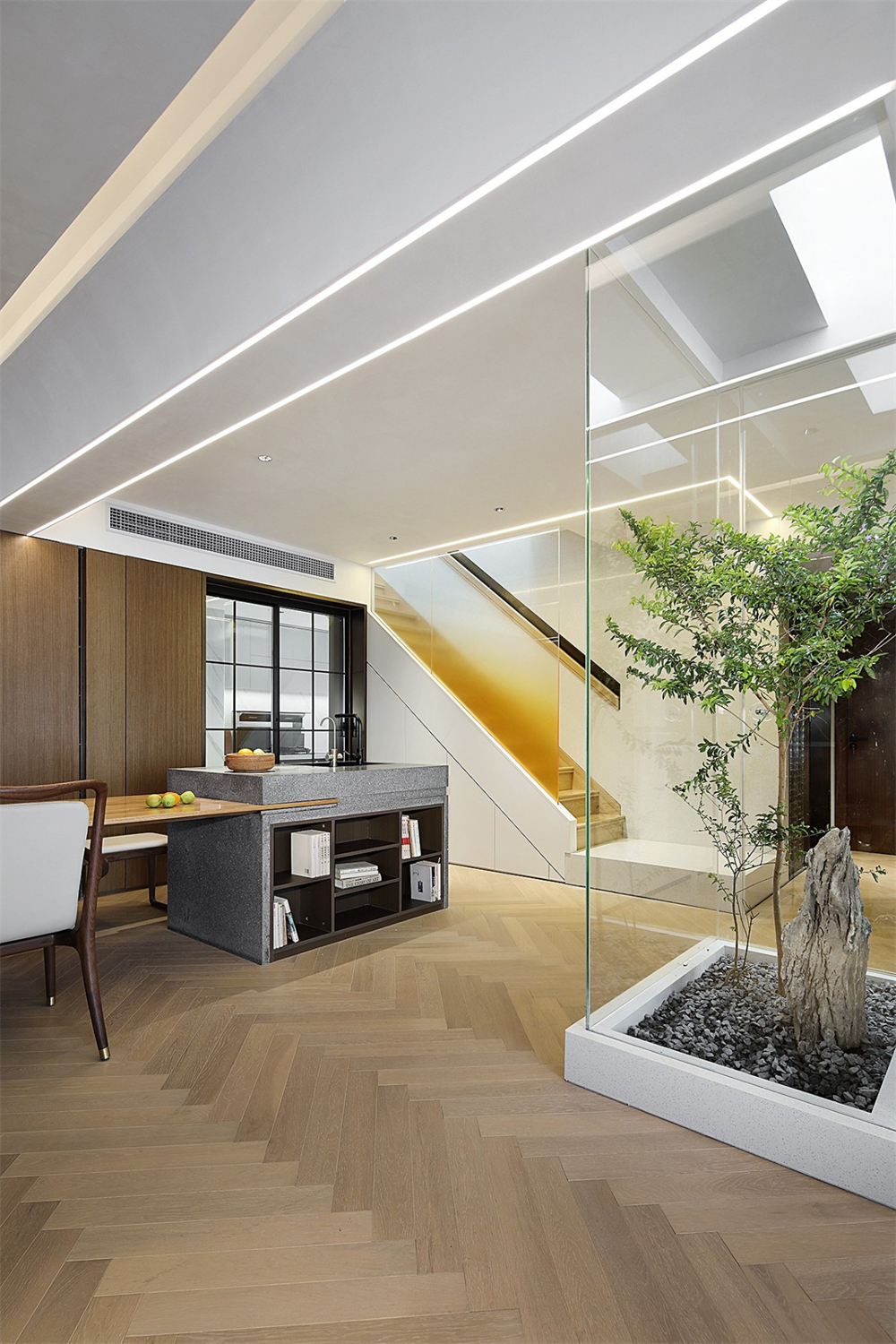 200㎡大平層整木定制，現(xiàn)代極簡風(fēng)格(圖11)