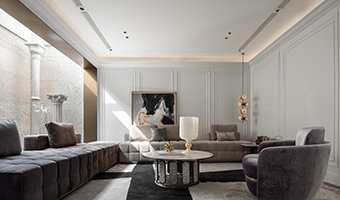 400㎡整木定制別墅設(shè)計，法式輕奢風格