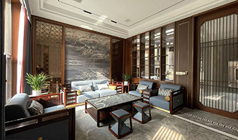 500㎡整木定制別墅，實拍新中式風格裝修